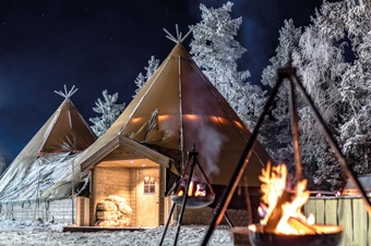 Lavvo og Cafe Tårnstua i Skimore Oslo